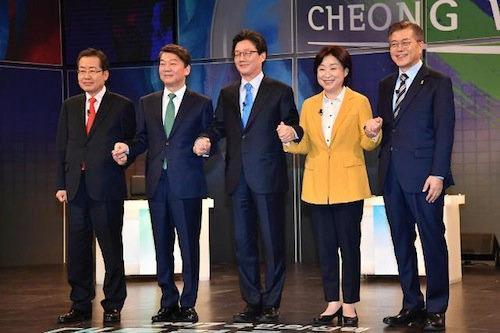 韩国五党候选人共需进行6场左右电视辩论。