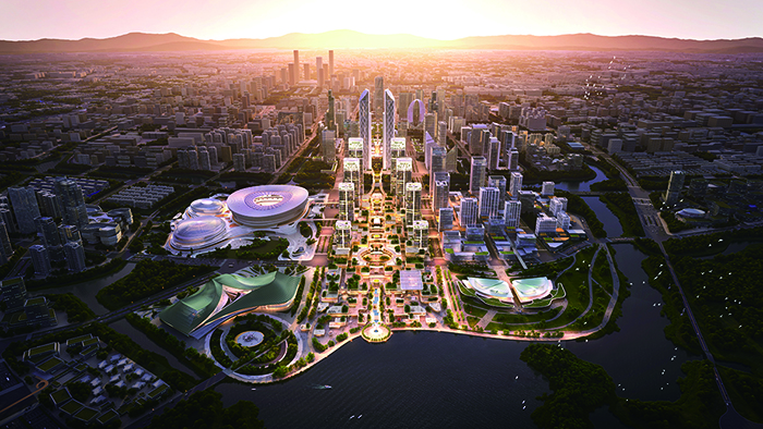 中轴线效果图 (仅为意向参考,最终以规划审批为准)